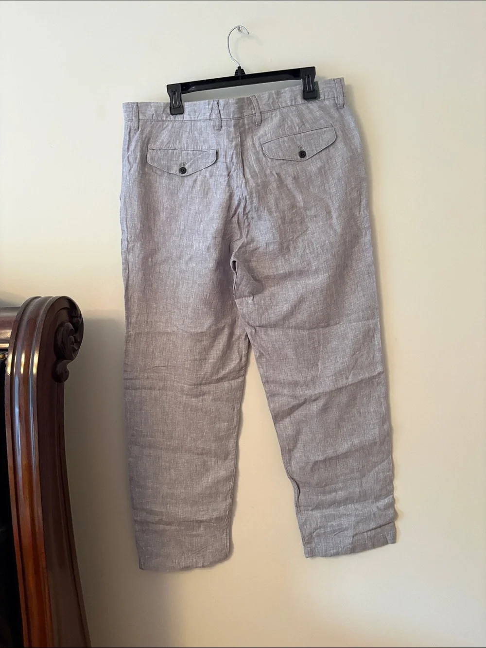 J. Crew Light Gray Linen-Blend Men's Chinos
